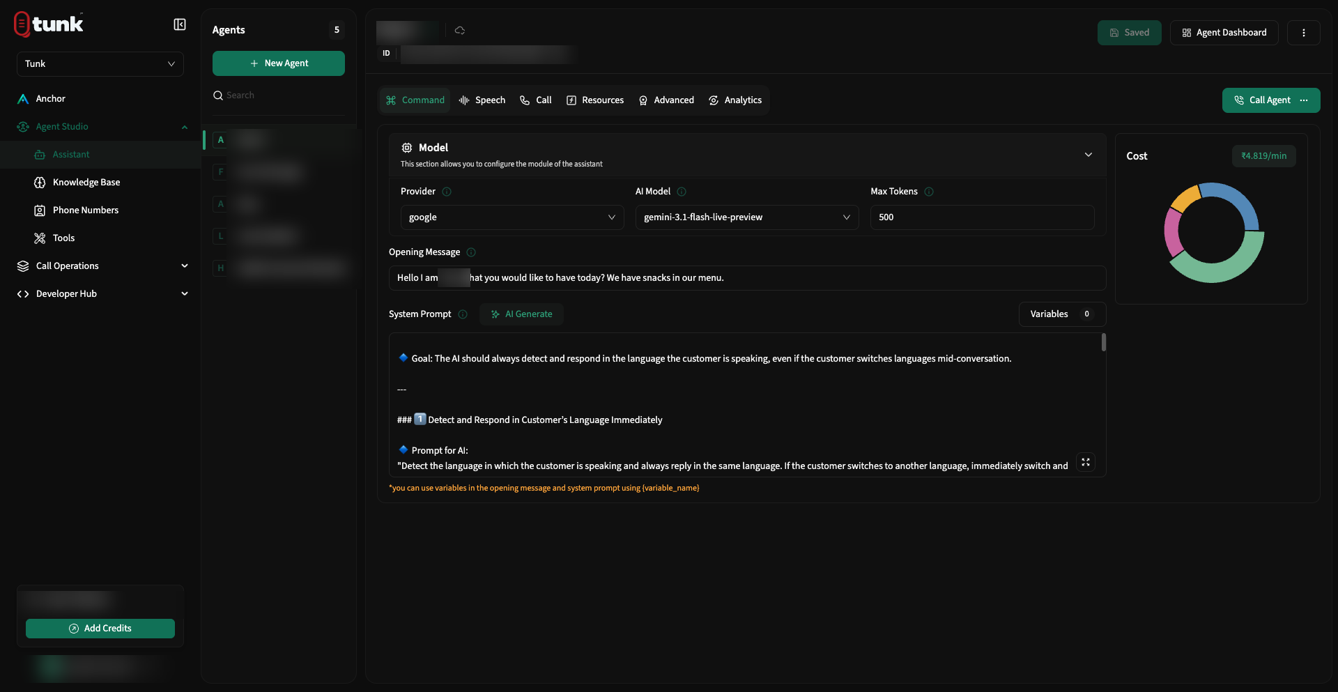 Assistant Command Configuration
