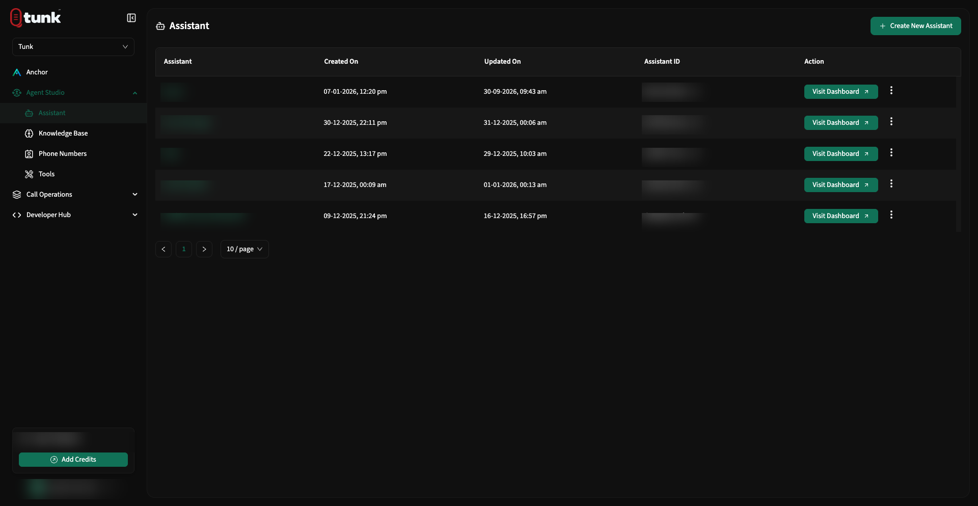 Assistant Studio Listing